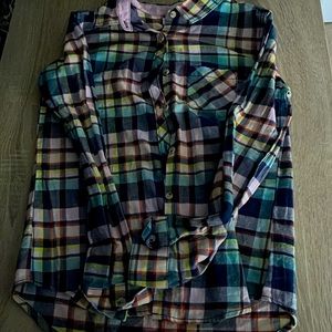 Target Cat & Jack Girls Multi Colored Button Up Shirt